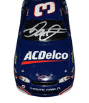 Blue race car model with ACDelco and Chevrolet branding on a white background
