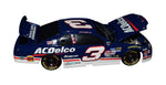 Model race car with ACDelco and other sponsor logos on a white background