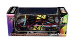 Autographed 1998 Jeff Gordon #24 DuPont Racing CHROMALUSION 1/64 scale diecast car. This rare collectible features stunning color-shifting details, a must-have for any NASCAR enthusiast. Comes with Certificate of Authenticity (COA) and makes a great gift for collectors.