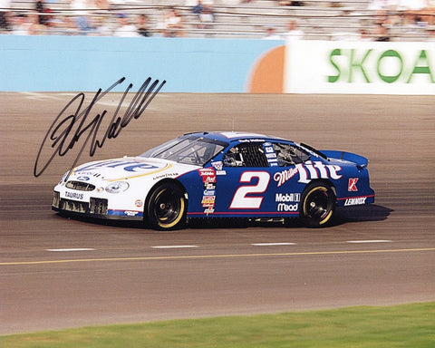 Rusty Wallace 1998 Phoenix Raceway NASCAR photo, featuring the #2 Miller Lite Racing car, signed by Wallace. Comes with COA for guaranteed authenticity. Ideal gift for fans.