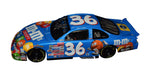 The 1999 Ernie Irvan #36 M&M's Crispy Racing diecast car, featuring Ernie Irvan's signature obtained through exclusive public and private signings. Comes with a Certificate of Authenticity and a lifetime authenticity guarantee.