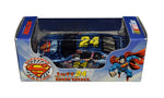 Autographed 1999 Jeff Gordon #24 DuPont Racing Superman Car 1/64 scale diecast. This limited edition model captures the superhero-inspired paint scheme, featuring stunning details and Jeff Gordon’s signature. Comes with Certificate of Authenticity (COA), making it a perfect gift for NASCAR fans.
