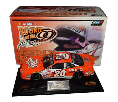 Autographed 1999 Tony Stewart #20 The Home Depot Rookie of the Year diecast car, signed by Stewart and one of only 7,500 produced. Comes with COA and lifetime authenticity guarantee.