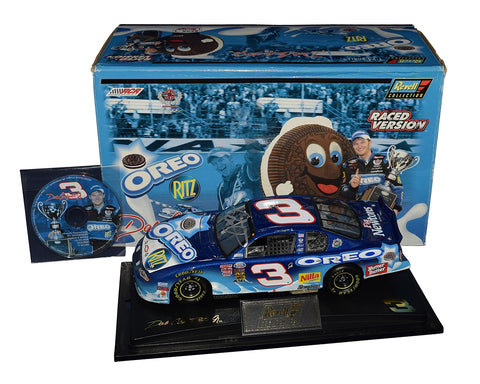 AUTOGRAPHED 2002 Dale Earnhardt Jr. #3 Oreo-Ritz DAYTONA WIN (Raced Version) Busch Series Revell Signed 1/24 Scale NASCAR Collectible Diecast Car with COA