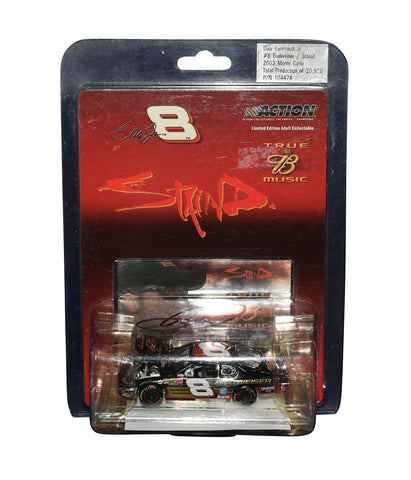 Autographed 2003 Dale Earnhardt Jr. #8 Budweiser Racing STAIND "Bud True Music" 1/64 scale diecast car. This limited edition diecast features vibrant details and the STAIND logo, a perfect collectible for both NASCAR fans and music lovers. Comes with a Certificate of Authenticity (COA).