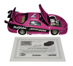 Celebrate Jimmie Johnson’s Brickyard Win with this signed 1/24 scale diecast of his 2003 #7 True Value IROC Series car. With only 3,144 pieces made, this rare collectible comes with a Certificate of Authenticity and makes a perfect gift for NASCAR fans or collectors.