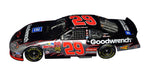 2003 Kevin Harvick #29 Goodwrench Indy Brickyard 400 win diecast with blown tire detail. Signed by Harvick and includes a Certificate of Authenticity and lifetime guarantee, perfect for collectors.