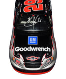 Signed 1/24 scale 2003 Kevin Harvick #29 Indy Brickyard Win NASCAR diecast with blown tire. Capturing race-day wear, it comes with COA and a lifetime authenticity guarantee, ideal for NASCAR fans.