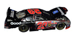 Celebrate Kevin Harvick's 2003 Brickyard win with this autographed #29 Goodwrench diecast, featuring race wear and a blown tire. Includes COA and lifetime authenticity guarantee, making it a perfect gift.