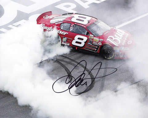 Experience the thrill of NASCAR with this genuine collectible, featuring Dale Jr.'s signature obtained through exclusive signings and garage access.