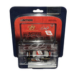 Autographed 2004 Dale Earnhardt Jr. #8 Budweiser Racing Dave Matthews Band 1/64 scale diecast car. Featuring the "Bud True Music" design, this model celebrates the unique collaboration between NASCAR and the music world, with Dale Jr.'s signature and COA.