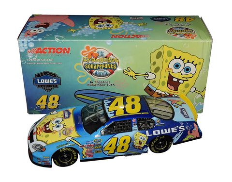 Showcasing the #48 Lowe’s Chevrolet decked out in SpongeBob SquarePants Movie livery, this signed 1/24 NASCAR diecast is a rare find. With only 3,396 produced and a COA included, it’s a standout gift or display piece that merges NASCAR excitement with cartoon nostalgia.