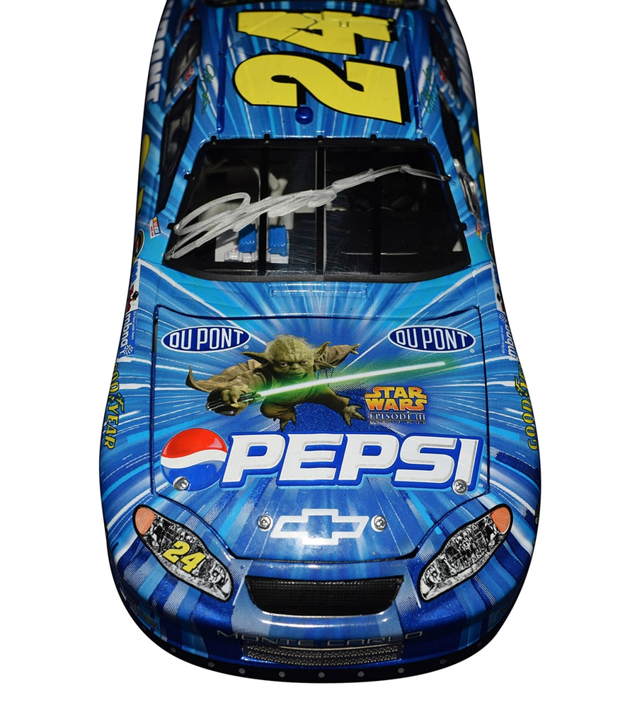 Autographed 2005 Jeff Gordon #24 Star Wars Yoda Diecast Car | COA Included  – Trackside