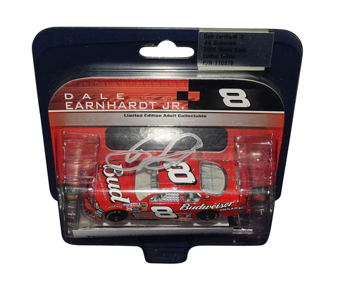 This autographed 2006 Dale Earnhardt Jr. #8 Budweiser Racing diecast is signed by Dale Jr. and features the iconic “King of Beers” branding. It includes a Certificate of Authenticity (COA), perfect for collectors and NASCAR fans.