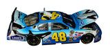 This 2006 Jimmie Johnson #48 Lowe’s SeaWorld diecast car features a marine-themed paint scheme celebrating his first Cup Series Championship. Signed by Johnson and limited to just 8,556 pieces, it comes with a COA and makes an excellent NASCAR collectible or a meaningful gift for fans of racing and SeaWorld.