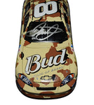 This 2007 Dale Earnhardt Jr. Budweiser Camo Memorial Day diecast features a unique camo wrap and patriotic theme. Signed and COA-included, this 1/24 scale NASCAR model is limited to just 3,000. A standout gift for fans of Dale Jr. and U.S. military tributes.