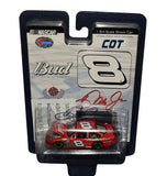 This autographed 2007 Dale Earnhardt Jr. #8 Budweiser Racing COT NASCAR diecast is a collector's dream. Signed by Dale Jr. and featuring detailed race markings, it's a perfect piece for any fan.