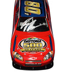 This autographed 2008 Ryan Newman #08 Daytona 500 Red Program Car diecast celebrates the 50th Anniversary win. Limited to 1,056 pieces, it includes a COA and detailed race graphics, making it a prized NASCAR collectible and a great gift.