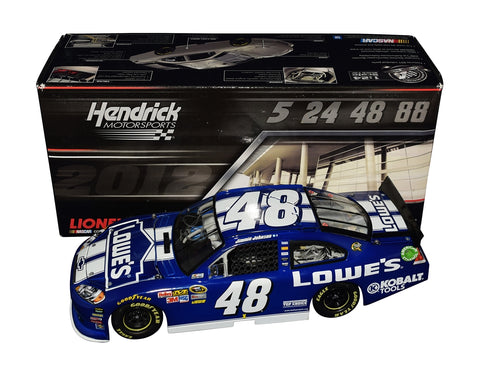 Celebrate the 2012 NASCAR season with this signed #48 Lowe’s Blue Racing diecast by Lionel. Numbered #0194 of 3,490 produced and featuring Jimmie Johnson’s autograph plus a COA, it’s a rare collectible and a standout gift for motorsport collectors and fans.
