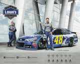 Signed 2016 Jimmie Johnson Lowe’s Racing Hero Card, limited 1 of 2 with COA. This 8x10 NASCAR photo makes an exceptional gift for racing enthusiasts and collectors alike.