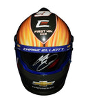 Close-up of Chase Elliott’s official signature on his 2018 #9 NAPA mini helmet replica, commemorating his iconic victory at Watkins Glen. This 1/2 scale helmet is perfect for display and makes a great NASCAR-themed gift. COA included. Feel free to reach out with any questions.