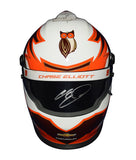 Detailed view of the 2019 Chase Elliott #9 Hooters Racing mini helmet, featuring the rStar Design. This autographed 1/2 scale replica is a must-have for collectors and makes a great gift for any NASCAR enthusiast. COA included. We are always here to assist with any inquiries.