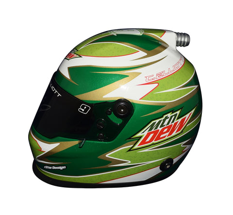 AUTOGRAPHED 2019 Chase Elliott #9 Mountain Dew Racing (Hendrick Motorsports) Monster Cup Series Signed NASCAR Collectible 1/2 Scale Replica Mini Helmet with COA