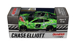 The 2020 Chase Elliott #9 Mountain Dew Racing TEAM RUBICON diecast car, featuring Chase Elliott's signature obtained through exclusive public and private signings. Comes with a Certificate of Authenticity and a lifetime authenticity guarantee.