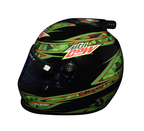 This AUTOGRAPHED 2020 Chase Elliott #9 Mountain Dew Mini Helmet is an iconic NASCAR collectible, showcasing his signature in style. It's the perfect addition to any racing enthusiast's collection, highlighting the thrilling world of NASCAR.