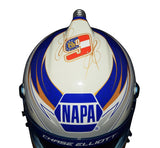 Detailed image of the 2020 Chase Elliott #9 NAPA Gold Racing replica helmet, featuring signature and championship season graphics. The helmet comes with COA, making it an authentic and valuable collectible. A great gift for any NASCAR enthusiast. We’re always here to assist with any questions.