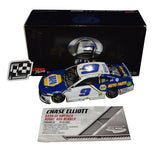 Autographed 2020 Chase Elliott #9 NAPA Racing Charlotte Roval Win Diecast Car, signed by the driver and limited to only 1,036 units. This raced version diecast captures every detail of Elliott's victory. Perfect for NASCAR fans and collectors, with a Certificate of Authenticity (COA) included. Contact us for more details.