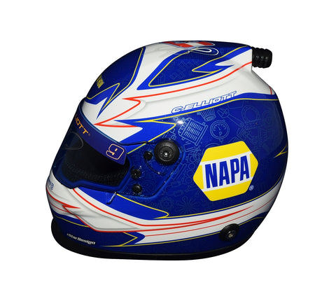 Celebrate Chase Elliott's championship season with an autographed 2020 NAPA Championship Mini Helmet, featuring the exclusive rStar Design. Includes COA for authenticity.