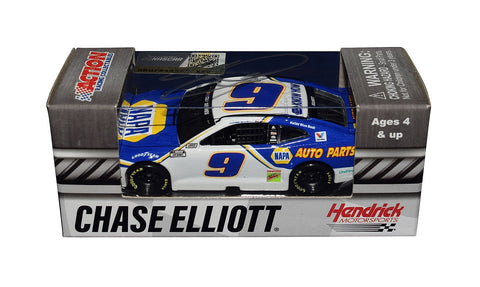 2020 Chase Elliott #9 NAPA Racing diecast car, signed by Chase Elliott. This collectible includes a Certificate of Authenticity and a lifetime authenticity guarantee. Perfect for any NASCAR memorabilia collection.