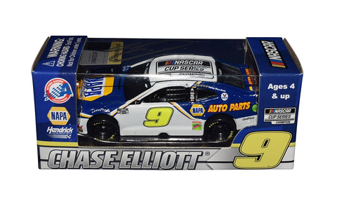 Autographed 2020 Chase Elliott #9 NAPA Racing NASCAR Cup Champion diecast car. This collectible, signed through exclusive public and private signings with HOT Pass access, includes a Certificate of Authenticity and a lifetime authenticity guarantee. Ideal gift for NASCAR fans and collectors.