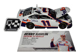 Commemorate Denny Hamlin’s 2020 Dover Race Win with this signed 1/24 scale diecast, featuring the #11 FedEx car in raced version. Limited to only 504 pieces, this collectible comes with a Certificate of Authenticity and is a great gift for NASCAR fans or collectors.