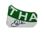 Image showing the autographed 2020 Kevin Harvick #4 race-used sheet metal, a 2-color collectible piece from Richmond. This signed NASCAR item fits perfectly in a plastic toploader for protection.