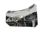 Detailed view of the signed 2020 Kevin Harvick #4 Fields Racing race-used sheet metal. This 2-color piece from Richmond is ideal for collectors and fits into a plastic toploader for display.