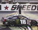 Relive Ty Gibbs’ stunning 2020 Iowa Speedway ARCA Series win with this signed 8x10 photo. The #18 Monster Racing car is captured in action, making it a collector’s dream.