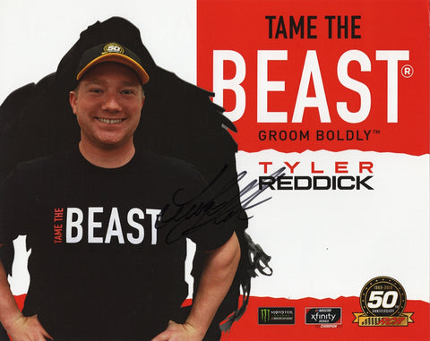 Autographed 2020 Tyler Reddick #8 Tame The Beast Racing 8x10 Hero Card with crisp signature and RCR 50th Anniversary design. This NASCAR glossy photo makes a great gift for collectors and racing fans. Includes Certificate of Authenticity. We are always here to help with any questions about your collectible.