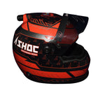 Side profile of the 2021 Chase Elliott #9 ASHOC Energy Racing mini helmet, highlighting the bold ASHOC Energy branding and signature details. This collectible is a great addition to any NASCAR collection and makes a fantastic gift. We are here to help with any questions or details you may need.
