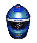 Close-up of the signed 2021 Chase Elliott #9 NAPA Auto Parts mini helmet, showcasing the vibrant colors and detailed sponsor logos. A rare collectible with COA, ideal for display in your home or office. It’s a fantastic gift for any NASCAR enthusiast. Contact us for more details.