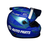 Side view of the 2021 Chase Elliott #9 NAPA Auto Parts Racing helmet, highlighting the bold NAPA branding and signature. This limited-edition signed helmet includes COA and makes a great addition to any NASCAR collection. Feel free to contact us with any questions or inquiries.