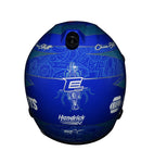 Detailed view of the 2021 Chase Elliott #9 NAPA Auto Parts Racing mini helmet, showing off the dynamic design and Chase Elliott's autograph. Includes COA, perfect for display or as a gift. Contact us anytime if you have any questions regarding this collectible.