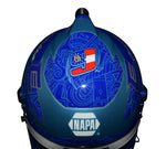 Autographed 2021 Chase Elliott #9 NAPA Auto Parts Racing helmet with signature and bold NAPA branding. A must-have collectible with COA, ideal for NASCAR fans and collectors. We are always here to assist with any questions you may have about this exclusive piece.