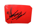 Autographed 2021 Joey Logano #22 Pennzoil-Shell Racing race-used sheet metal from Team Penske. This red piece, roughly trading card-sized, is signed by Logano and comes in a protective toploader. A perfect display collectible and an excellent gift for NASCAR fans.