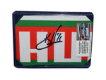 Own a piece of NASCAR action with this signed race-used sheet metal from Kevin Harvick’s 2021 Martinsville car. The metal fragment, roughly the size of a trading card, is encased in a protective toploader and includes a COA. An exciting collectible and a fantastic gift for motorsports fans.