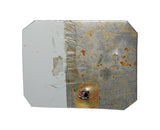 This Kevin Harvick autographed 2021 race-used sheet metal from Martinsville Speedway features a 3-color logo section and fits inside a toploader for display. A rare NASCAR collectible for fans and collectors, making it an excellent gift for motorsports enthusiasts.