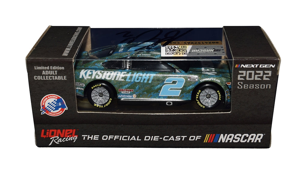 AUTOGRAPHED 2022 Austin Cindric 2 Keystone Light Racing 1 64 Diecast Trackside