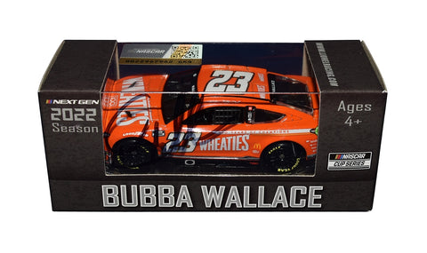 AUTOGRAPHED 2022 Bubba Wallace #23 Wheaties Toyota (Next Gen Car) 23XI Racing Signed Action 1/64 Scale NASCAR Diecast Car with COA