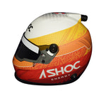2022 Chase Elliott #9 ASHOC Energy Racing signed mini helmet featuring vibrant ASHOC branding and the bold blue, orange, and black color scheme. This collectible helmet includes a Certificate of Authenticity (COA) and makes a great gift for NASCAR fans. We’re always here to help with any questions.